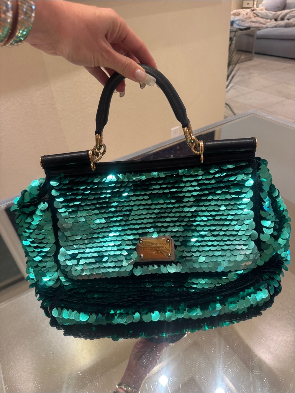 Dolce & Gabbana RARE Sequin Huge Sicily Bag